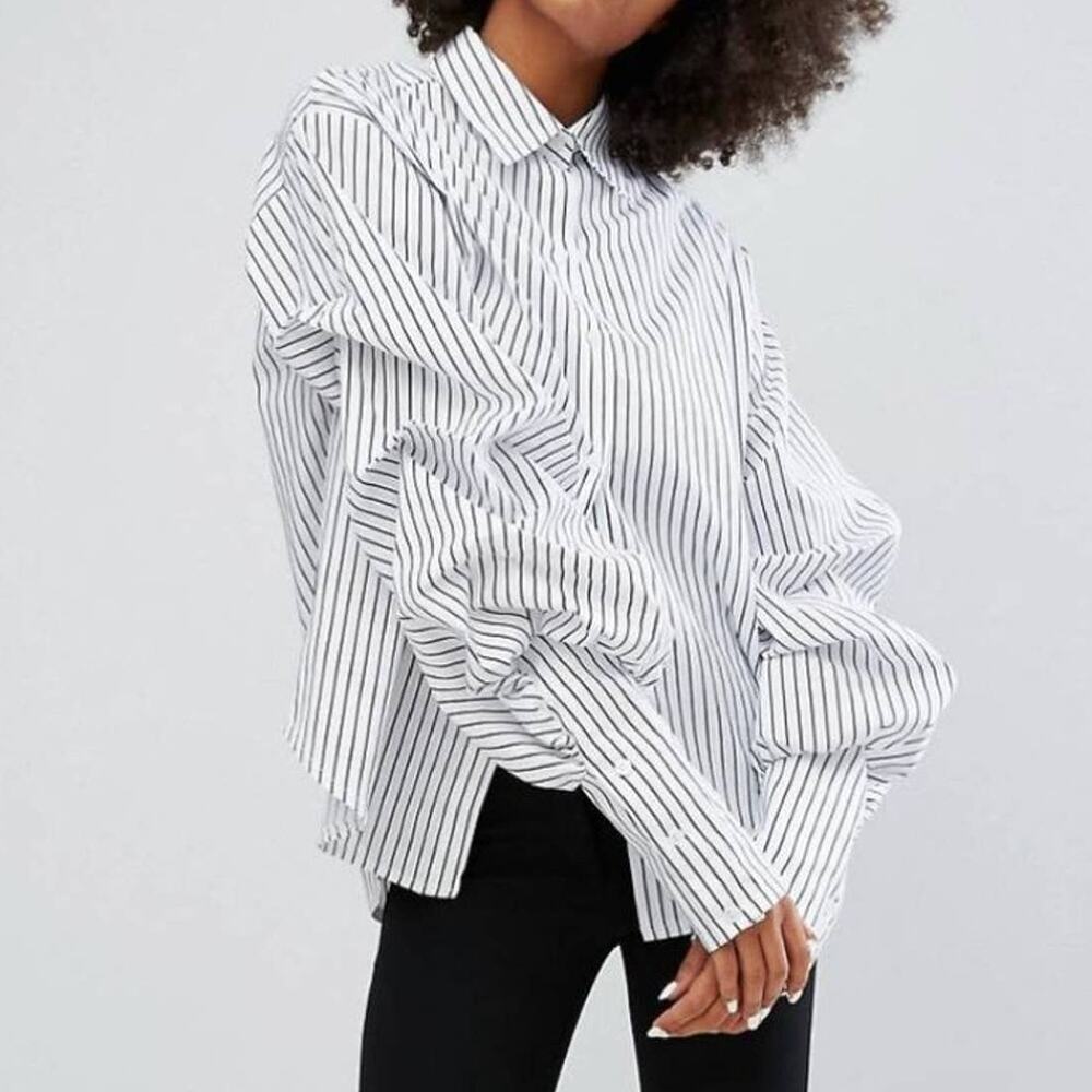 Style Mafia Oversized Striped Shirt Size M/L